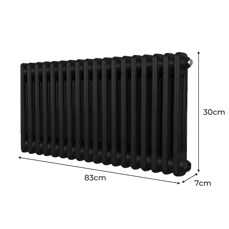 image 1 of Traditional 2 Column Radiator 300 x 832mm Black