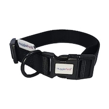 HugglePets Snappy Adjustable Dog Collar Black | S