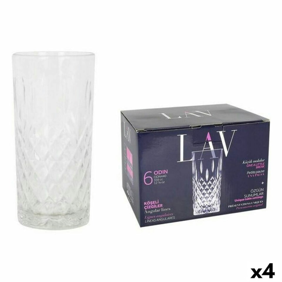 image 1 of Set of glasses LAV Odin 6 Pieces (4 Units) (356 ml) N/A
