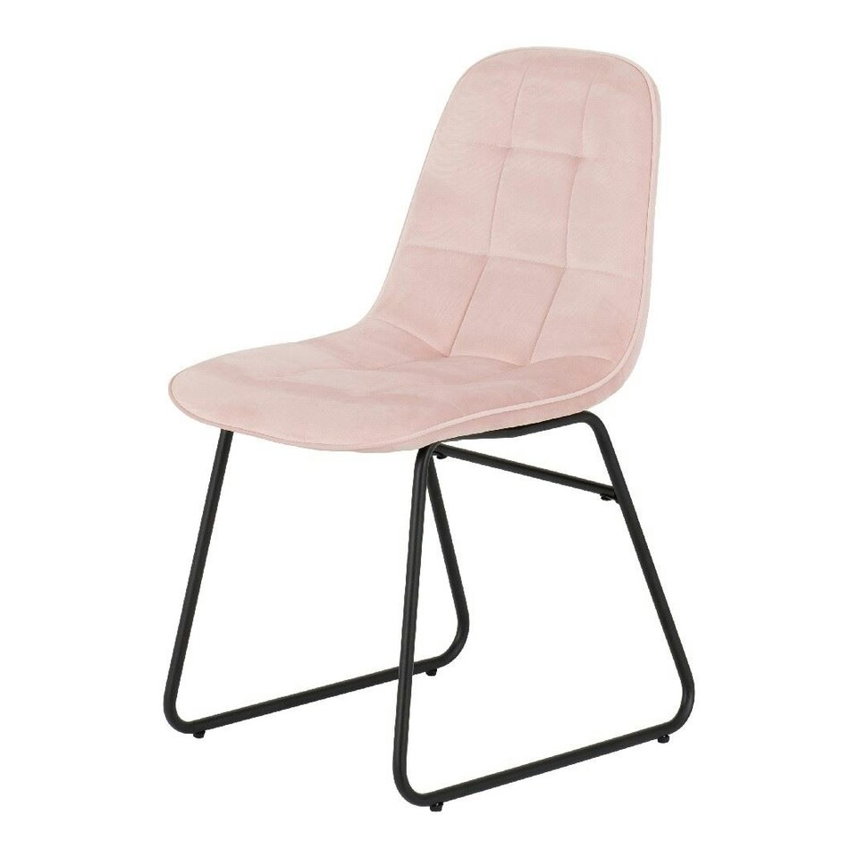 image 1 of Athens Round Dining Set with 4 Lukas Chairs Pink | Baby Pink