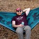 image 4 of DoubleNest Printed Hammock - Lightweight Durable Portable Camping Hammock | Purple | Purple