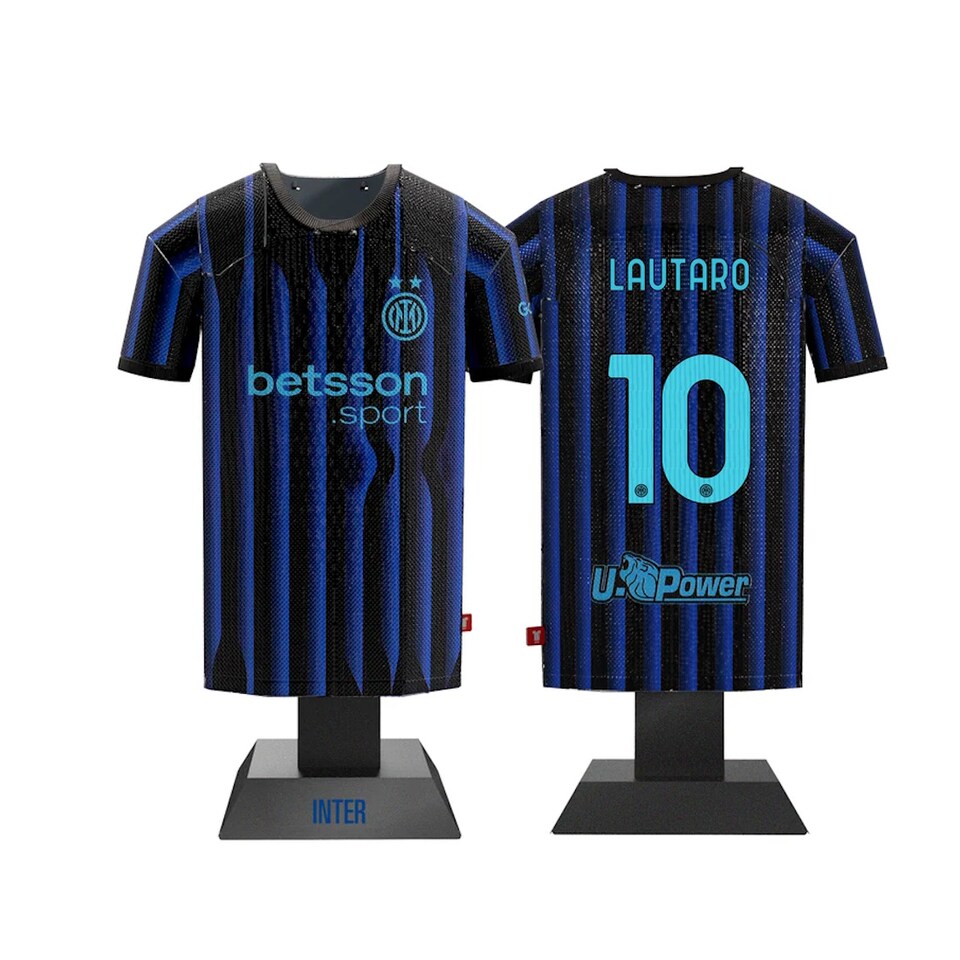 image 1 of RadStuff Metal Alloy Football Shirt - Inter Milan Home Kit 2025/26
