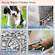 image 6 of 100FT Garden Hose Pipe Stainless Steel Lightweight Durable Strong Kink Free Leakproof Rust-Proof Spray Water Gun HosePipe Reel 30M