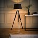 image 2 of ValueLights Clipper Tripod Black Floor Lamp