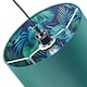 image 4 of Stylish Forest Green Cotton Fabric Lamp Shade with Inner Jungle Palm Tree Print | Green