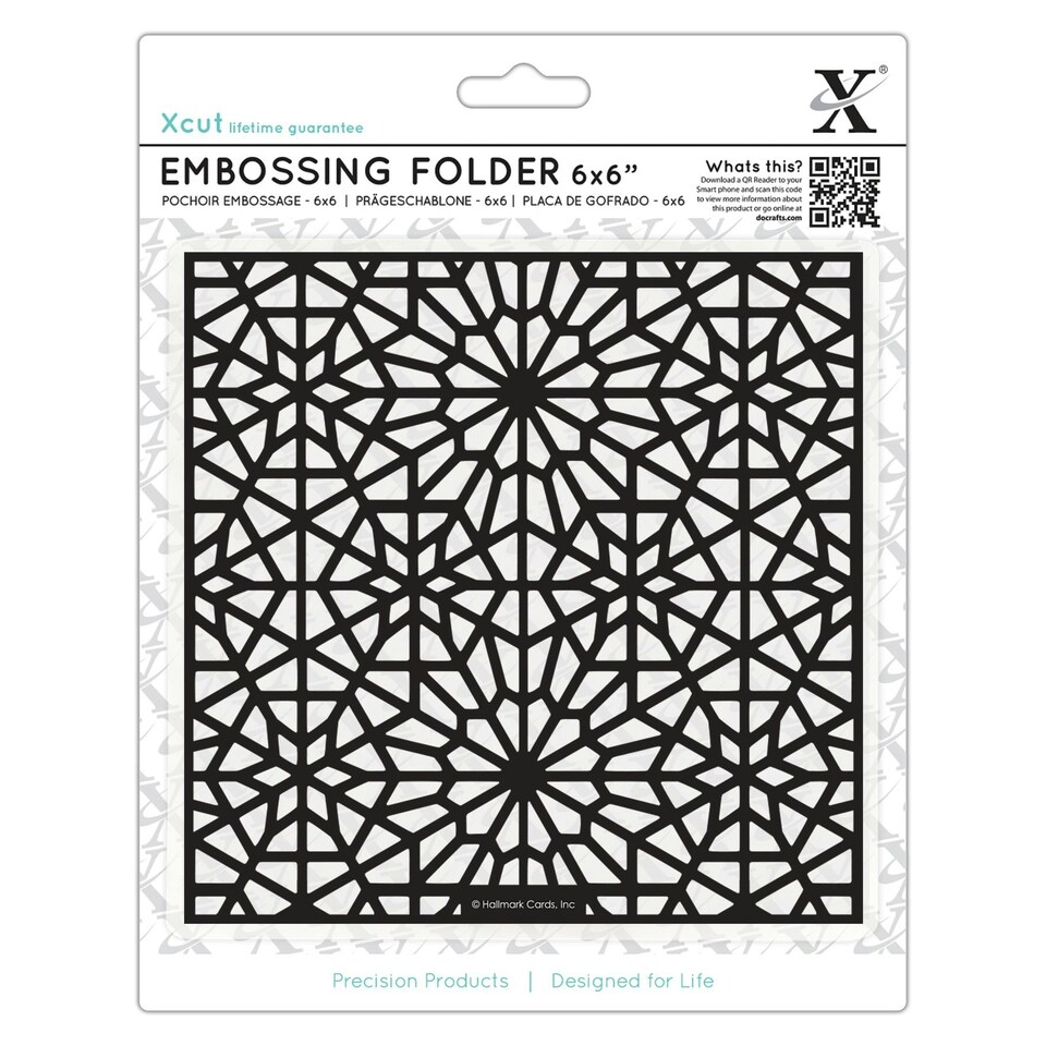 6 x 6 Embossing Folder - Moroccan Star Pattern N/A