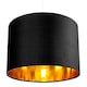 image 6 of Contemporary Black Cotton 10 Inch Table-Pendant Lamp Shade with Shiny Golden Inner | Black