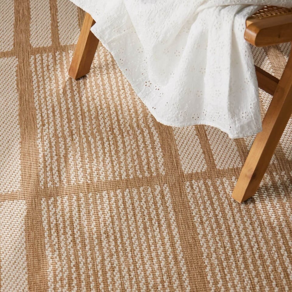 image 1 of Ted Baker Flatweave Allington Indoor Outdoor Rug Geometric Reversible