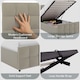 image 4 of Vida Designs Valentina Single Ottoman Lift Up Storage Bed Frame, Beige