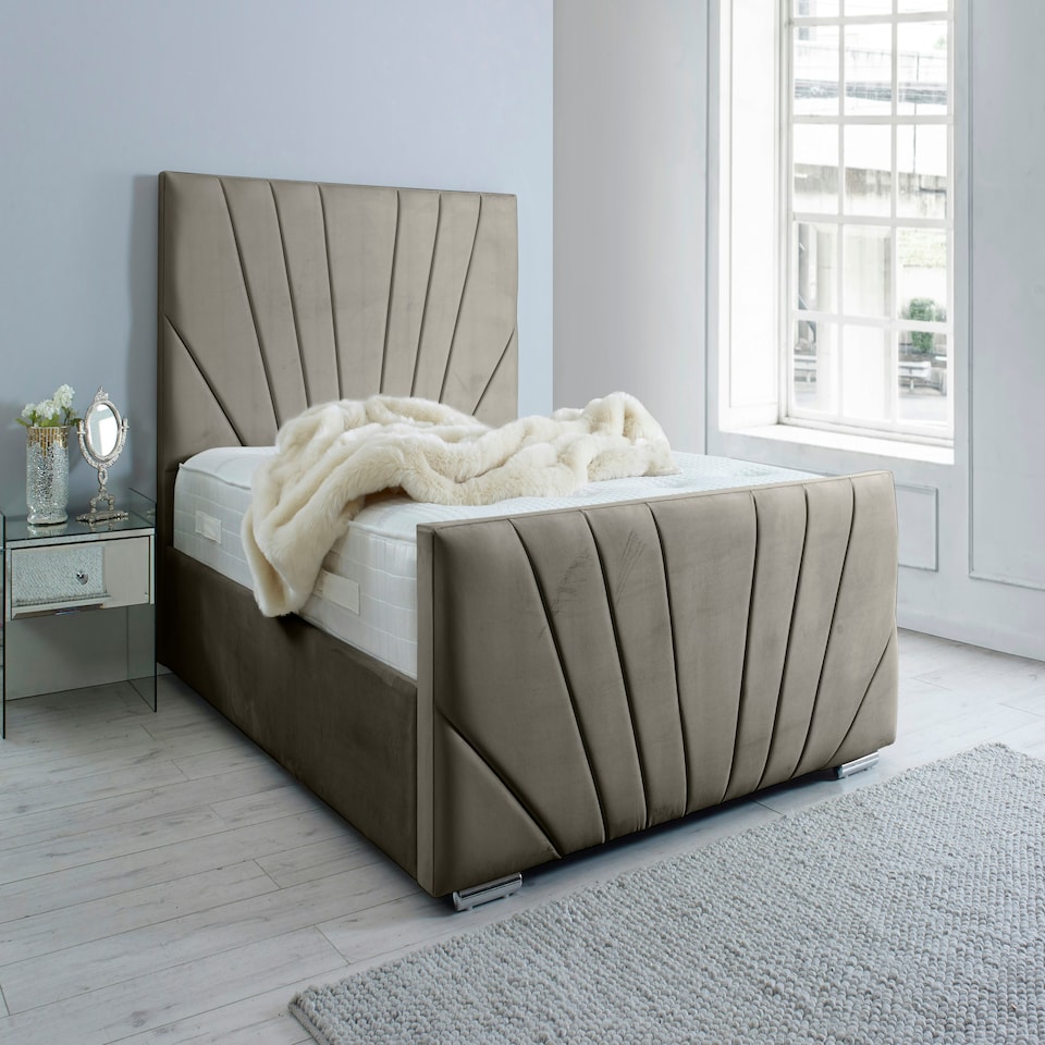 Marco Plush Superking Bed Frame - Grey