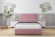 image 1 of Sloomy Belvoir Pink Plush Bed Frame With 45" Upholstered Headboard 5' King