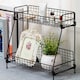 image 3 of Living and Home 2-Tier Metal Jar Storage Rack Organizer - Black | Black
