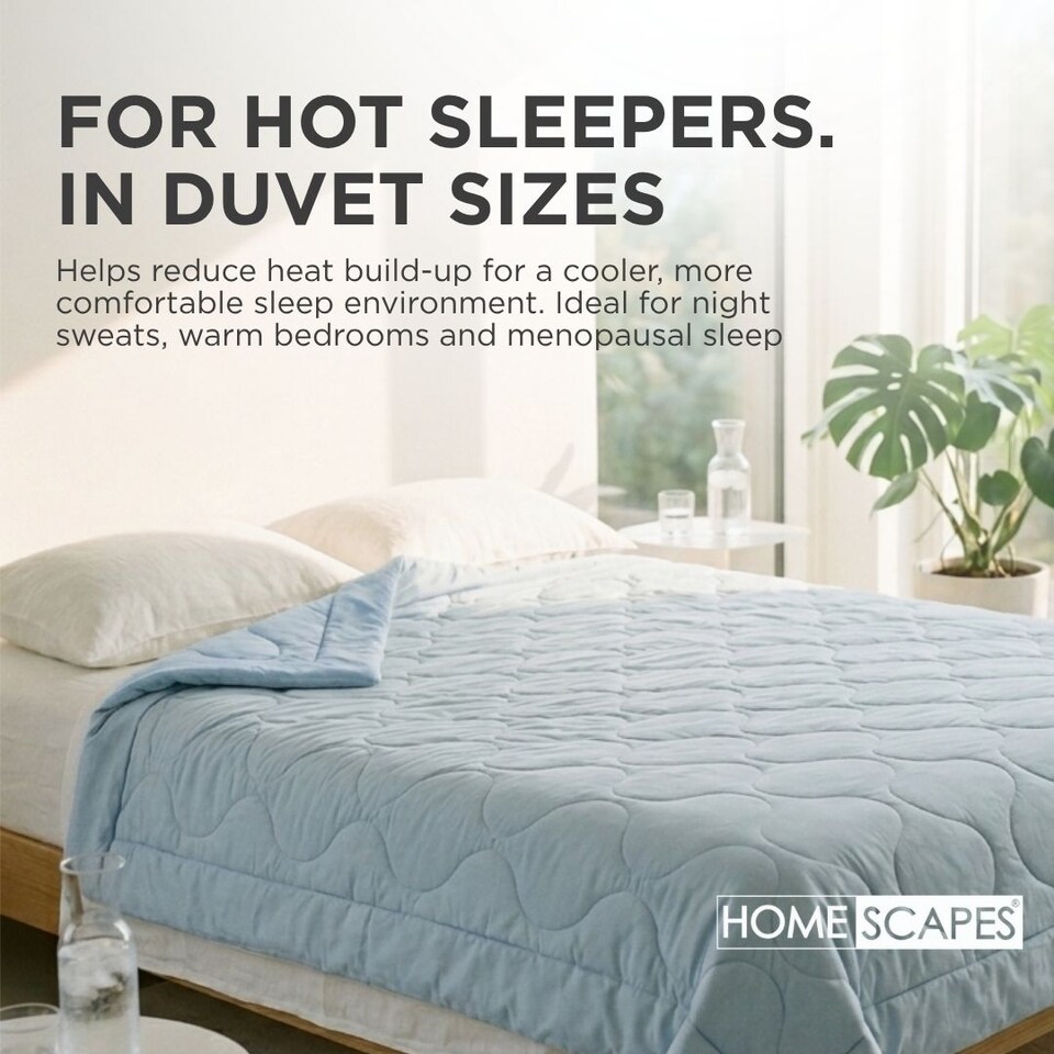image 1 of Homescapes Luxury Cooling Blanket, Summer Coverless Duvet, Single
