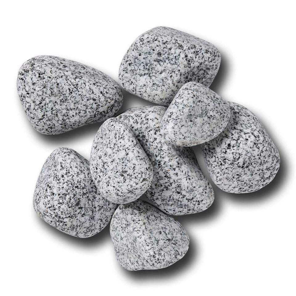 image 1 of 40-100mm Silver - Grey Round & Oval Cobbles - Premium Aggregate Bulk Bag - 850 kilos