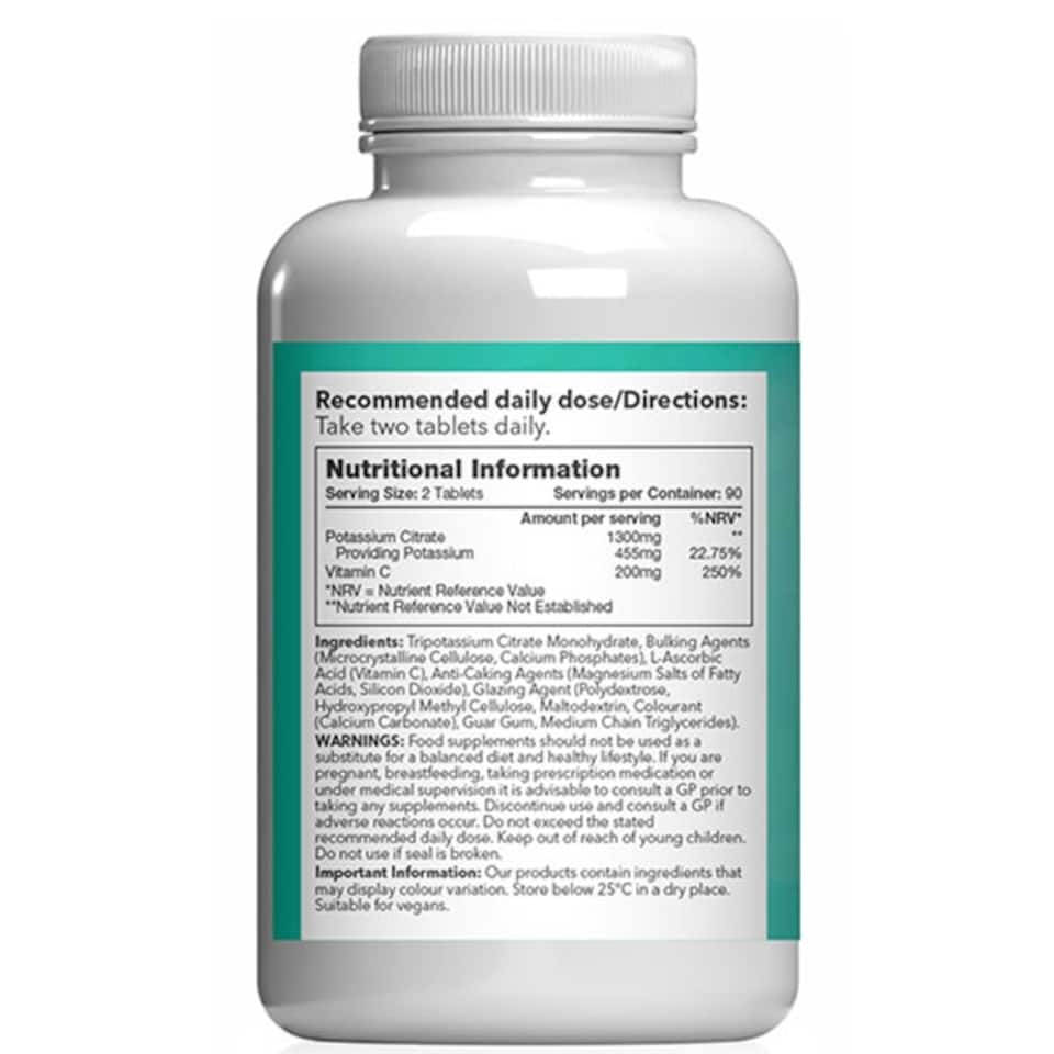 image 1 of Potassium Citrate 1300mg with Vitamin C - 180 Tablets