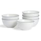 image 1 of Nicola Spring White Farmhouse Cereal Bowls - 15cm - Pack of 6 | White | White