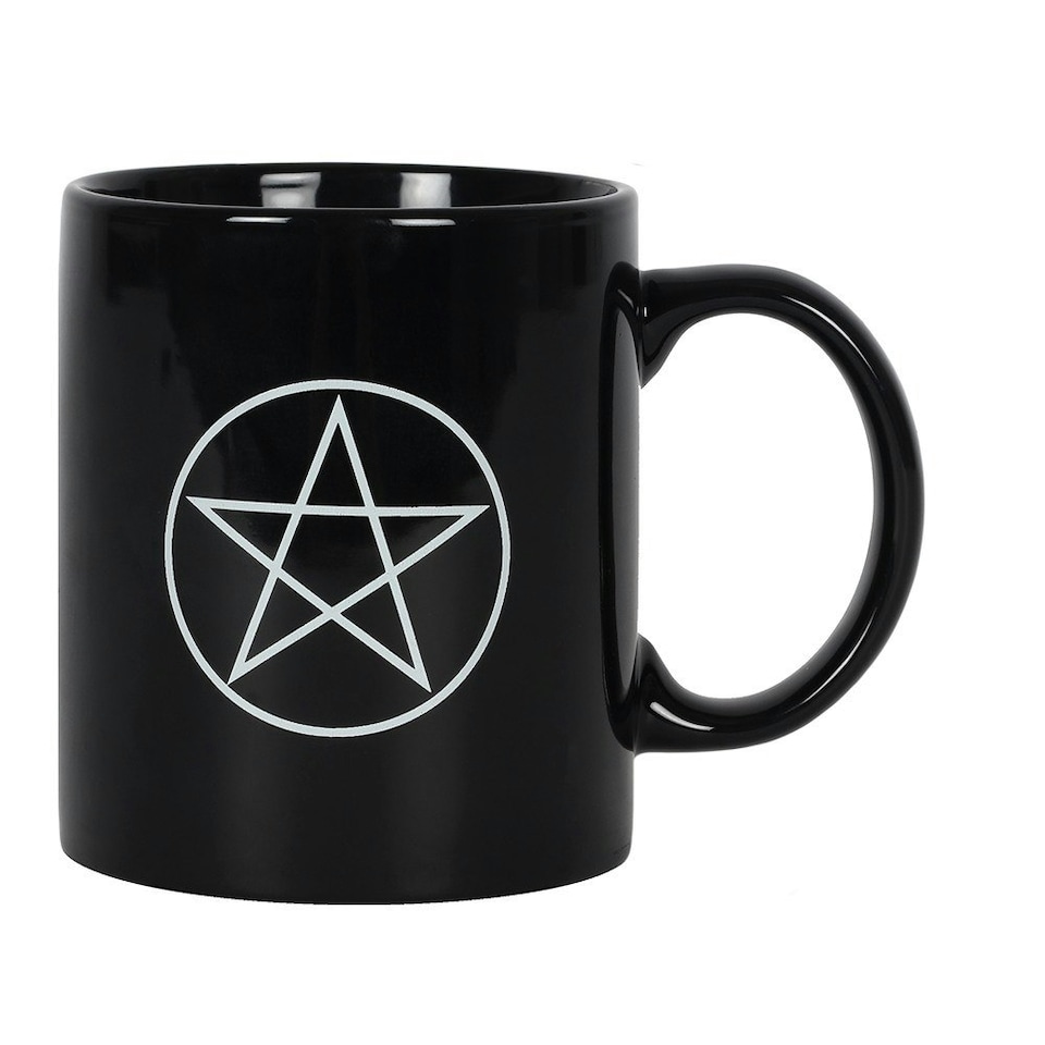 image 1 of Ceramic Pentagram Black Mug - 350ml
