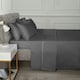image 2 of Percale 180TC 10" Fitted Sheet - Charcoal Grey | Single