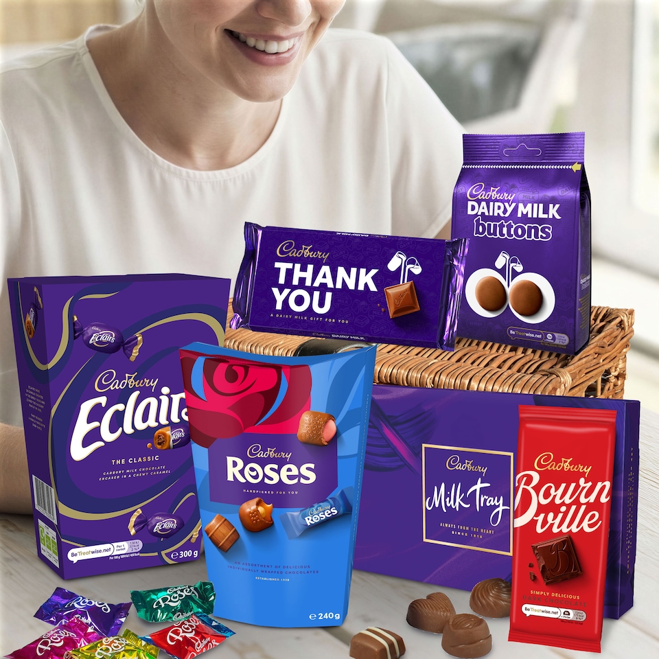 image 1 of Cadbury "Thank You" Chocolate Basket