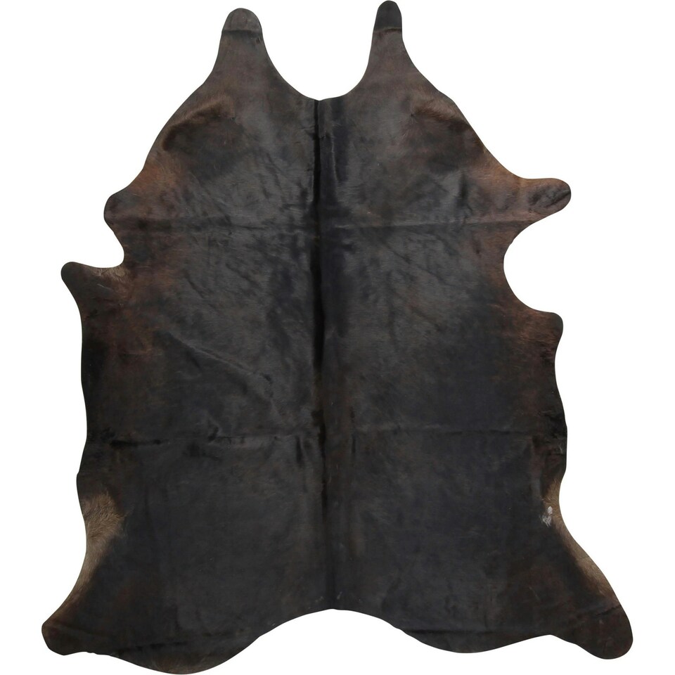image 1 of Eastern Counties Leather Exotic Cowhide Leather Rug - Black/Brown - One Size