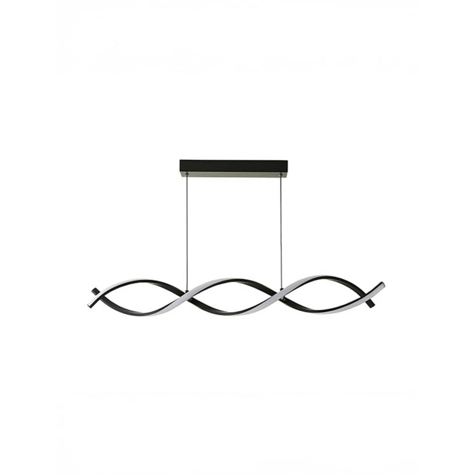 image 1 of ValueLights Infinity Black Double Twist Integrated LED Ceiling Light | Black