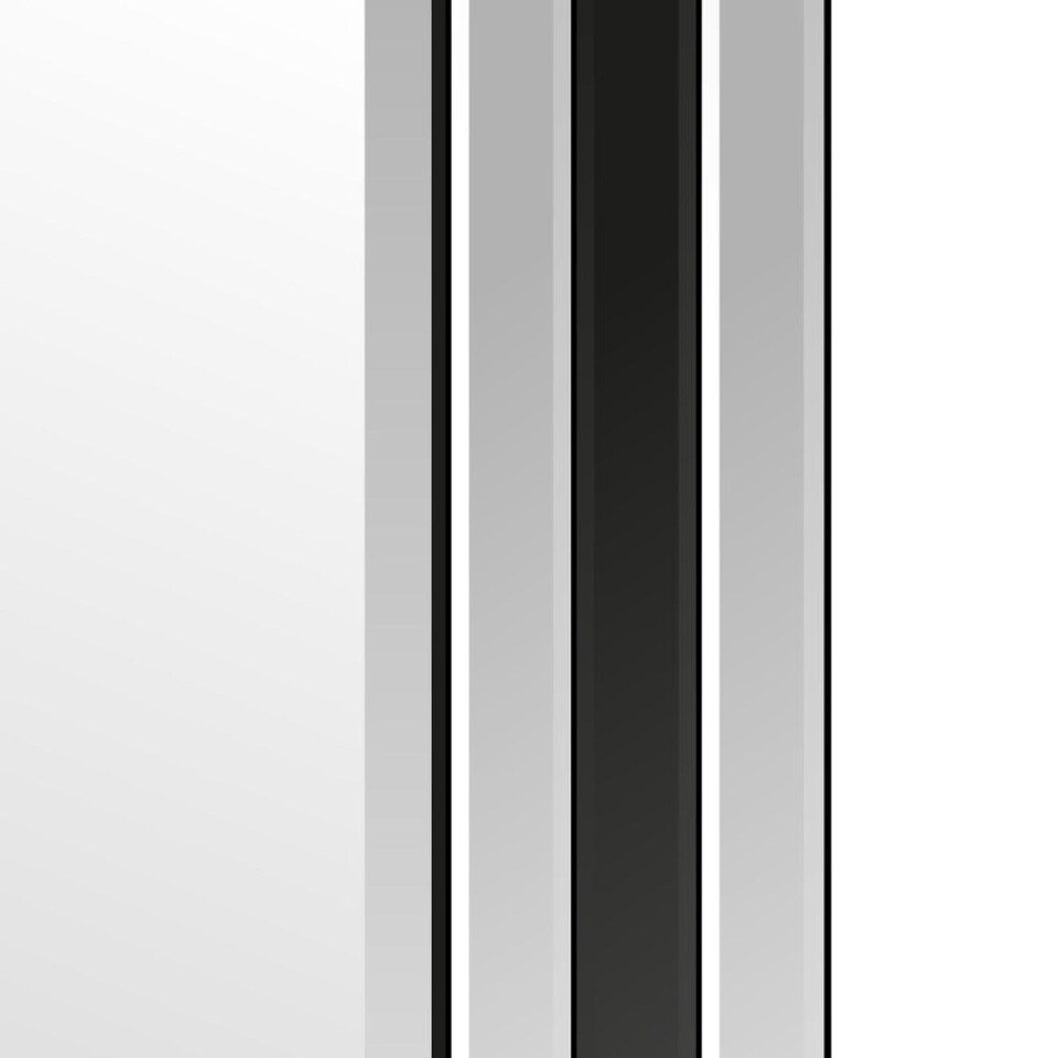 image 1 of Dalton Black All Glass Wall Mirror 100 x 70 CM Black
