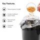 image 2 of VonShef Hot Air Popcorn Maker 1200W with 6 Boxes Black