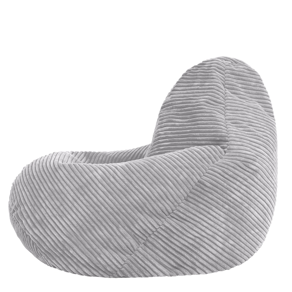 image 1 of Dalton Kids Beanbag Corduroy Light Grey Set of 2 | Grey | Light Grey | M | 2