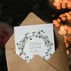 image 3 of Saturday's Child Works Hard Floral Wreath New Baby Card