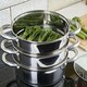 image 3 of Cooks Professional 3 Tier Stainless Steel Steamer Pan | Suitable for All Hobs Inc Induction | Dishwasher Safe | 22cm Diameter