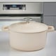 image 2 of Cooks Professional Cast Iron Casserole 20cm | 2.8L Capacity | Enamelled Inside and Out | Off White