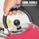 image 4 of 2.5l Stainless Steel Whistling Kettle Camping Stove Top Lightweight Fast Boil Pink