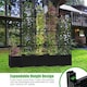 image 10 of COSTWAY Raised Garden Bed Planter Box Rolling Tomato Cage Black