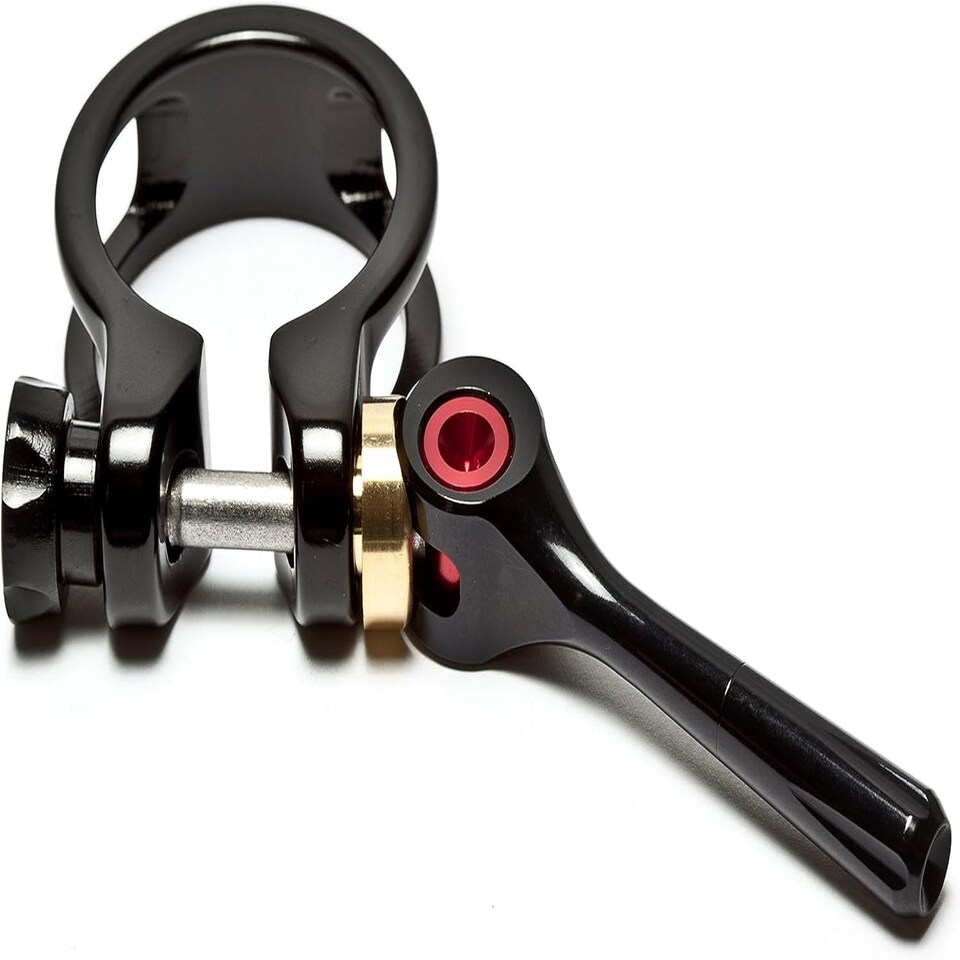 image 1 of AWE  Black Alloy 6061/7075 Bike Quick Release Seat Clamp 31.8mm