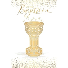 Words 'n' Wishes Traditional Baptism Card, Card for Baptism, Multi-Coloured 20.3 x 13.4 cms