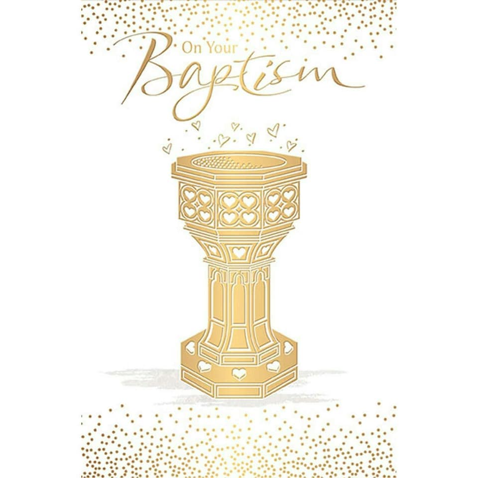 Words 'n' Wishes Traditional Baptism Card, Card for Baptism, Multi-Coloured 20.3 x 13.4 cms