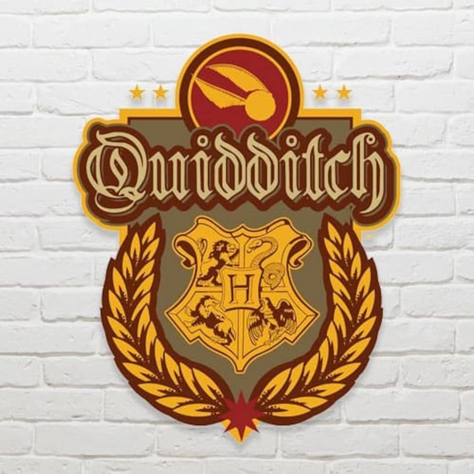 Harry Potter Wizarding World Quidditch Crest Wall Art Cutout 61cm
