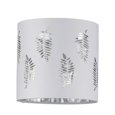 Fern - White Cut Out 15.5cm Table Lamp Shade White | Silver