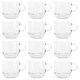 image 1 of LAV Cozy Stacking Glass Espresso Cups - 90ml - Pack of 12 | Clear | Clear