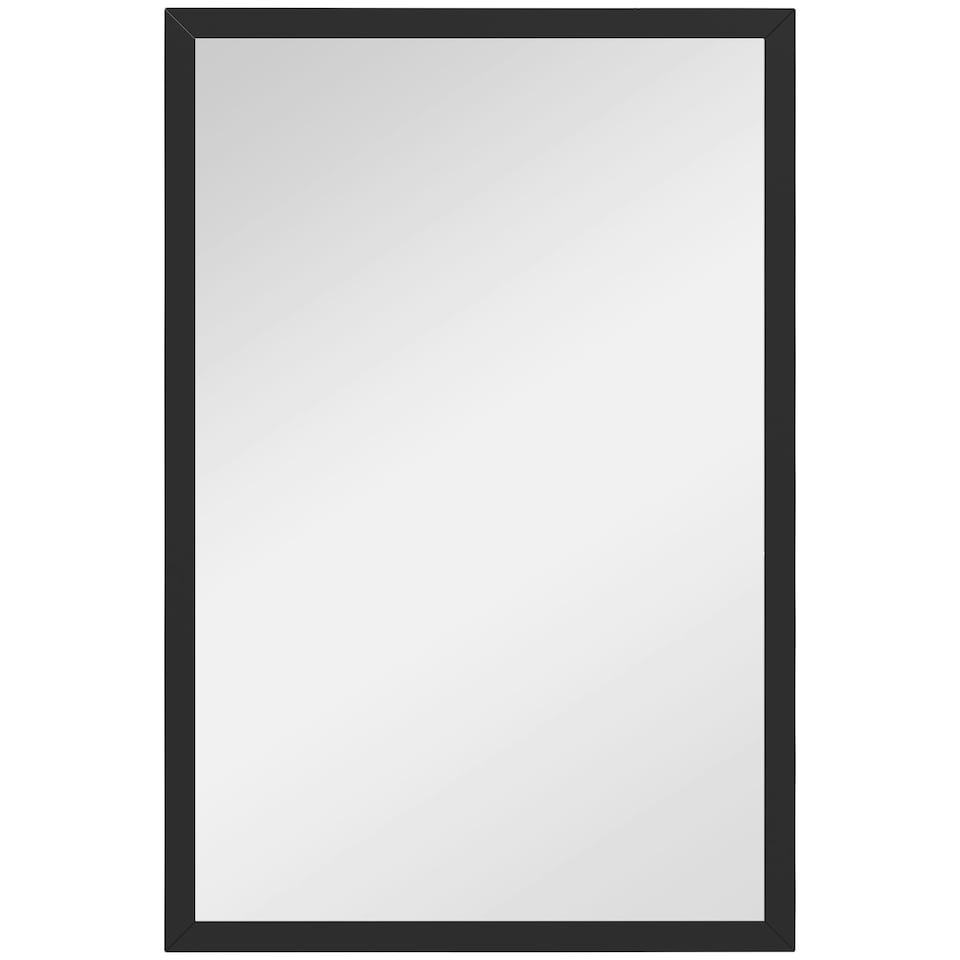 image 1 of HOMCOM 60x40cm Wall Bathroom Mirror for Home Decor, Vanity Mirror, Black