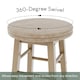 image 3 of Chef Vida Wooden Revolving Bar Stool, Pine