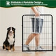 image 4 of Yaheetech 16-Panel Metal Dog Playpen, 65 × 80 cm Black