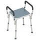 image 1 of HOMCOM Rust-Free Aluminium Bath Chair with Adjustable Height