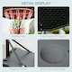 image 6 of HOMCOM Outdoor Adjustable Basketball Hoop Stand w/ Wheels and Stable Base Black