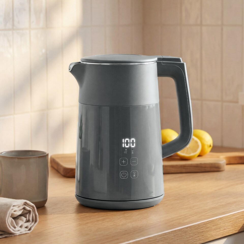 image 1 of HOMCOM 1.7L Fast Boil 3000W Electric Kettle with LED Display