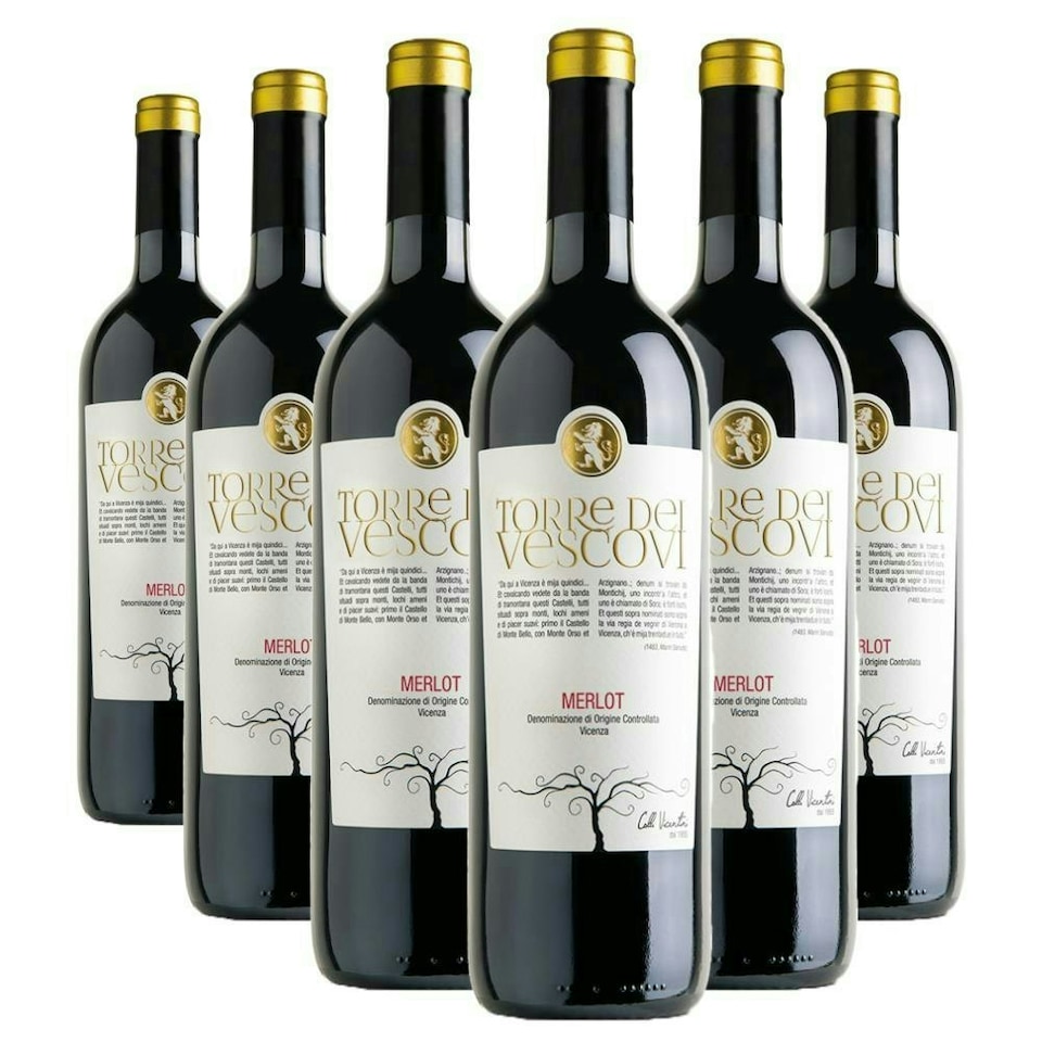 Case of 6 Torre dei Vescovi Merlot 75cl Red Wine