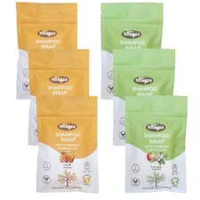 Nilaqua No Rinse Shampoo Wrap the World's First Biodegradable Shampoo Cap Biodegradable Bamboo Waterless Hair Wash for Elderly Pleasant Fragrance Fresh Apple & Jasmine + Oatmilk & Honey 3pack