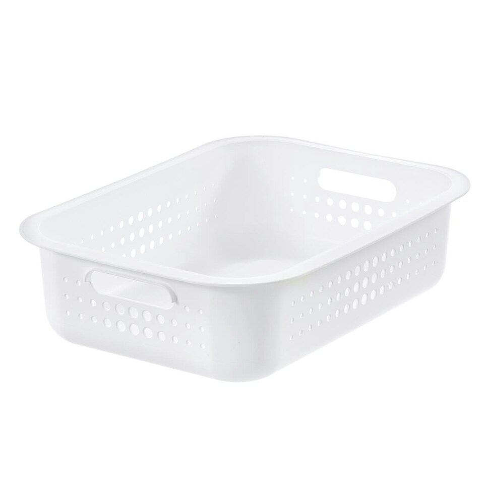 image 1 of SmartStore Lightweight & Durable Basket Recycled 10 Storage Box, 6L,White