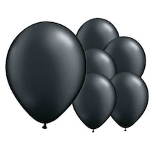 Ink Black Biodegradable Latex Balloons 30cm / 12 in - Pack of 8