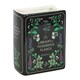 image 1 of Ceramic Poisonous Plants Book Shaped Vase - (H14.5 x W11cm) Black